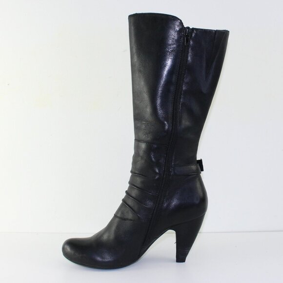 Miz Mooz Tall Black Leather Shelia Boots (6.5 US) - Picture 5 of 13